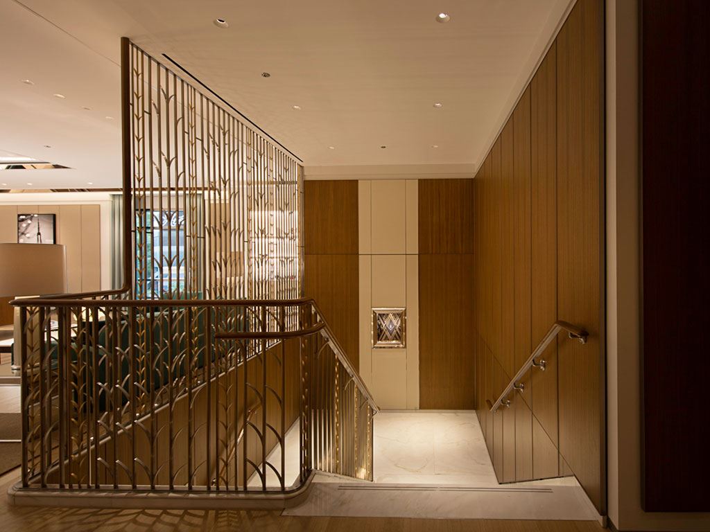 The second floor landing of a Tiffany & Co. store
