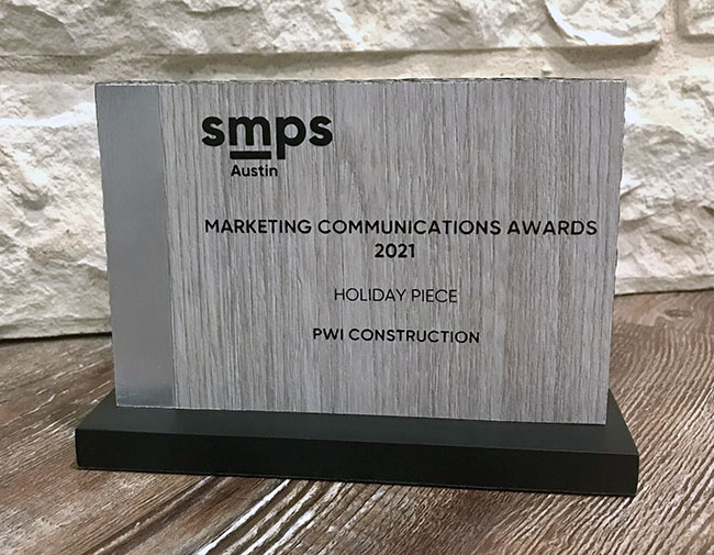 PWI Construction receives Marketing Communications Award